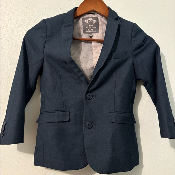 APPAMAN 7 ✨ Kids Dark Blue Blazer suit jacket excellent condition - Picture 1 of 4